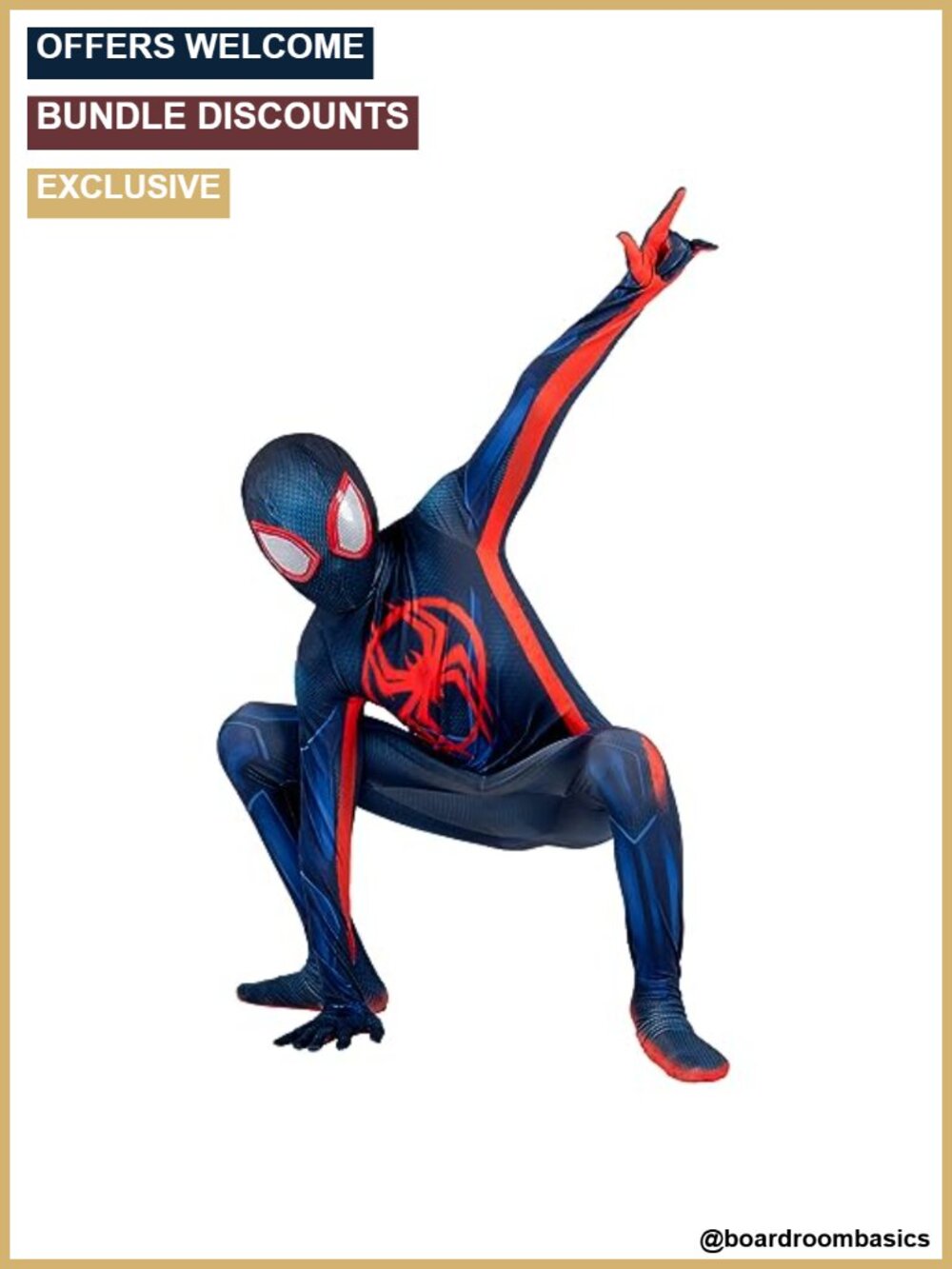 Miles Morales Spider-Man Youth Deluxe Zentai Costume Stretch Spandex